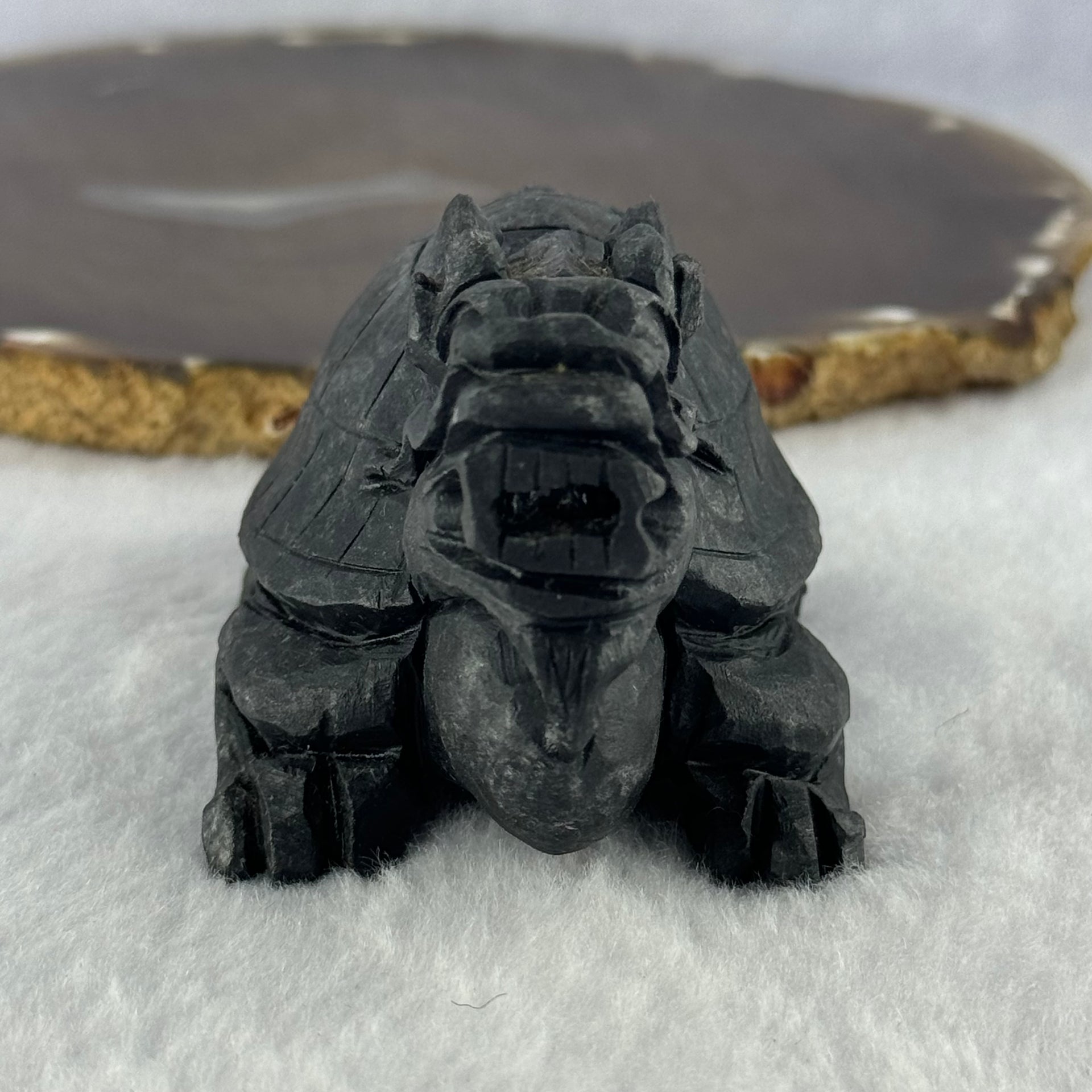 Rare Natural Tibetan Meteorite Tektite Dragon Turtle Display 432.8g by 88.8 by 51.5 by 55.2mm - Huangs Jadeite and Jewelry Pte Ltd