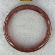Strawberry Quartz Bangle 草莓水晶手链 41.04g Internal Diameter 58.7mm 12.0 by 8.2mm - Huangs Jadeite and Jewelry Pte Ltd