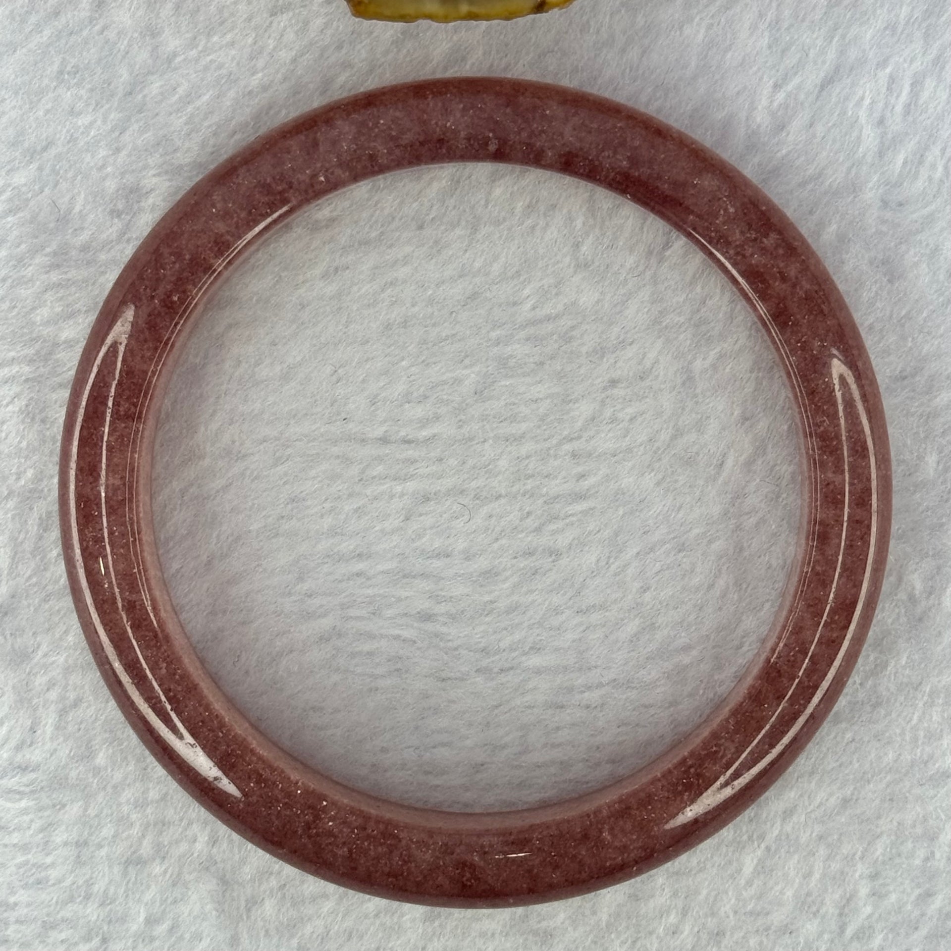 Strawberry Quartz Bangle 草莓水晶手链 41.04g Internal Diameter 58.7mm 12.0 by 8.2mm - Huangs Jadeite and Jewelry Pte Ltd