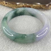 Type A Jelly Bright Lavender with Dark Blueish Green Piao Hua Jadeite Bangle 47.66g Internal Diameter 51.2mm 12.8 by 8.4mm (Very Slight Internal Line) - Huangs Jadeite and Jewelry Pte Ltd