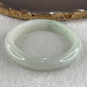 Certified Type A Light Green with Green Piao Hua Jadeite Bangle Internal Diameter 50.6mm 40.98g 11.2 by 7.6mm (Close to Perfect ) - Huangs Jadeite and Jewelry Pte Ltd