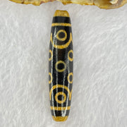 Natural Powerful Tibetan Old Oily Dark and Light Brown Agate 15 Eyes Dzi Bead Heavenly Master (Tian Zhu) 十五眼天诛 14.29g 58.3 by 13.2mm - Huangs Jadeite and Jewelry Pte Ltd