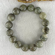 Natural Green Serpentine with Brown Beads Bracelet 53.93g 17.5cm 13.9mm 16Beads - Huangs Jadeite and Jewelry Pte Ltd
