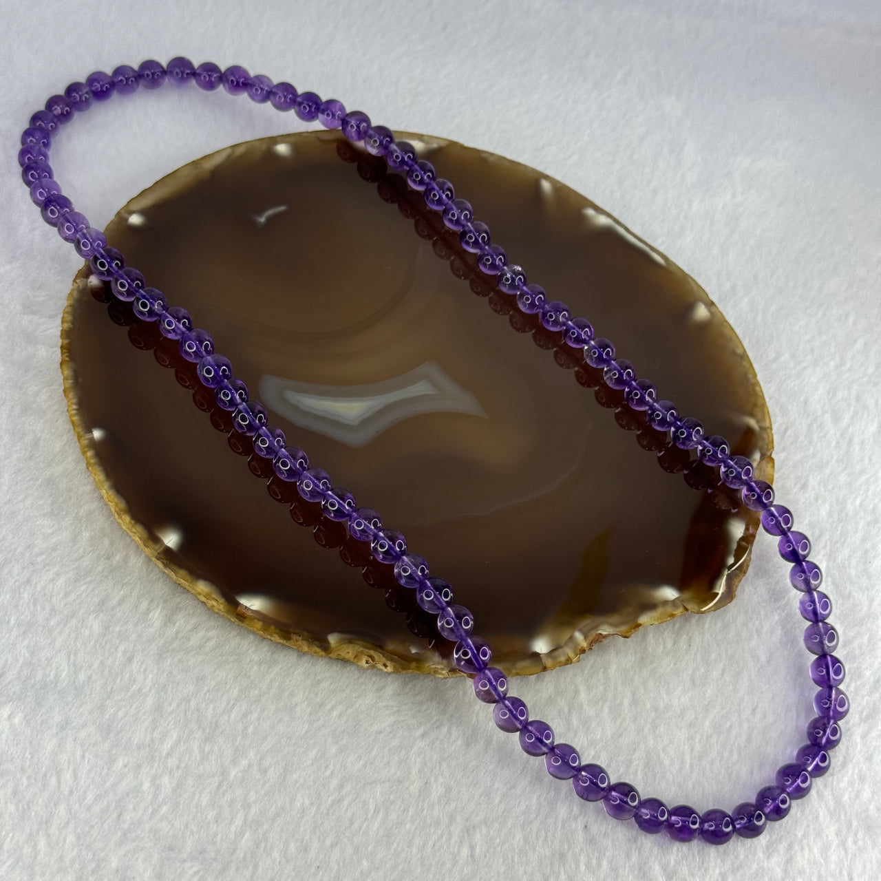 Good Grade Natural Amethyst Necklace 39.96g 52cm 7.5mm 79 Beads - Huangs Jadeite and Jewelry Pte Ltd