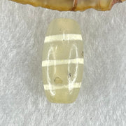 Natural Powerful Tibetan Old Oily Agate 3-Lines Dzi Bead Heavenly Master (Tian Zhu) 三行天诛 2.90g 20.2 by 10.0mm - Huangs Jadeite and Jewelry Pte Ltd