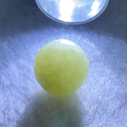 Type A Green Yellow Jadeite Bead for Pendant Bracelet 3.98g 13.2mm - Huangs Jadeite and Jewelry Pte Ltd