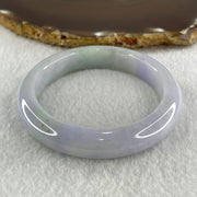 Natural Type A Light Lavender with Green Jadeite Bangle 59.36g Inner Diameter 55.4mm 12.0 by 9.8mm (Close to Perfect) - Huangs Jadeite and Jewelry Pte Ltd