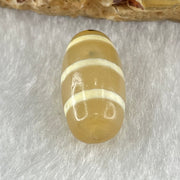 Natural Powerful Tibetan Old Oily Agate 3-Lines Dzi Bead Heavenly Master (Tian Zhu) 三行天诛 2.57g 18.8 by 9.6mm - Huangs Jadeite and Jewelry Pte Ltd