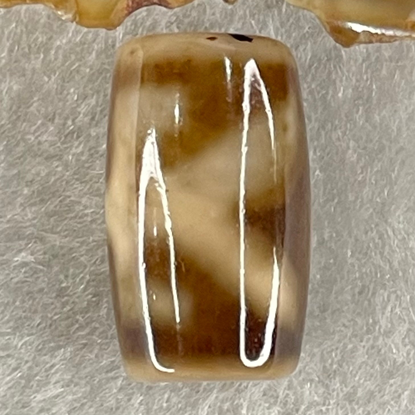 Natural Powerful Tibetan Old Oily Agate Patina Guiren Tairen Human Dzi Bead Totem Amulet Heavenly Master (Tian Zhu) 贵人天诛 4.90g 19.5 by 11.8mm - Huangs Jadeite and Jewelry Pte Ltd