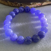 Good Grade Natural Blue Tanzanite Beads Bracelet 39.53g 16.5cm 10.7mm 19 Beads - Huangs Jadeite and Jewelry Pte Ltd
