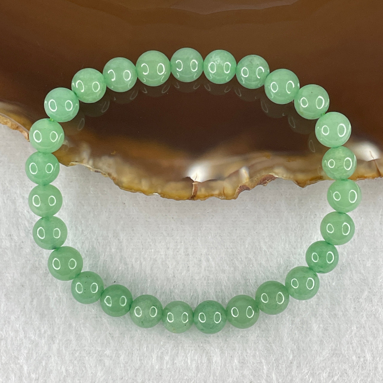 Natural Green Aventurine Balancing Beads Bracelet | Authentic Fuchsite-Quartz Crystal | Ultimate Luck, Abundance & Heart-Chakra Vitality Talisman (27 Beads | 14.5cm Wrist | 9.80g 6.5mm)
