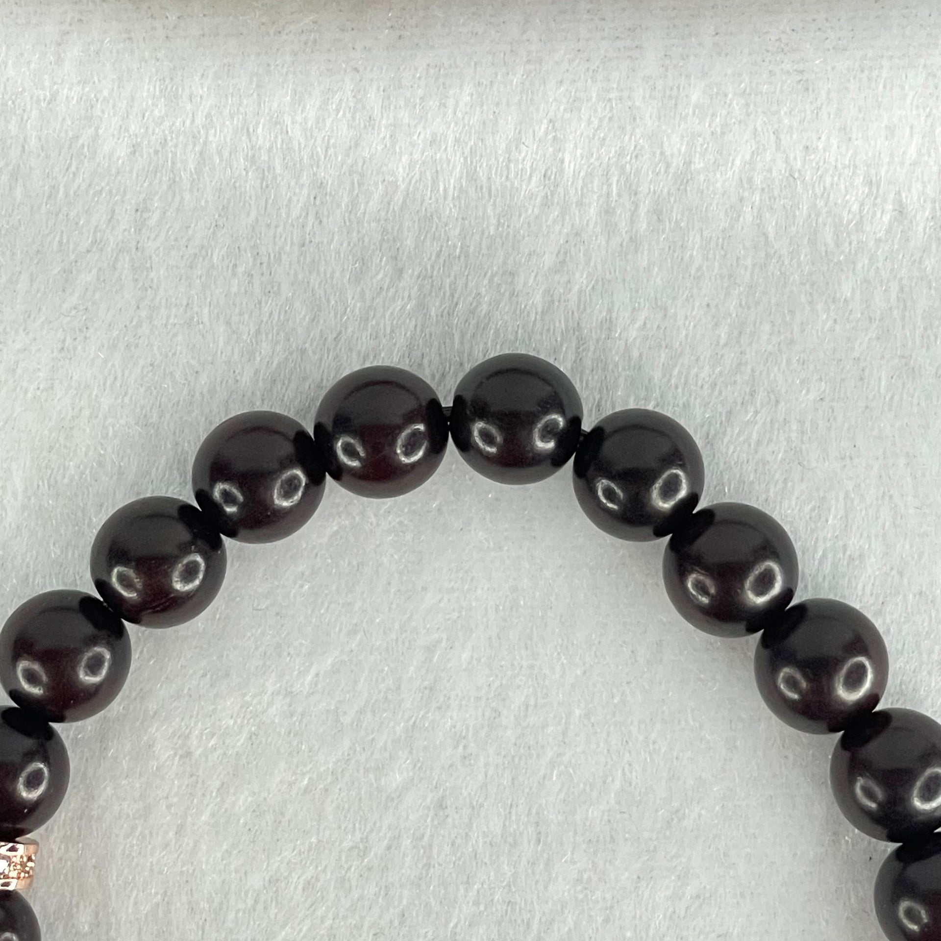 Natural Rosewood Beads Bracelet 8.03g 15.5cm 8.2mm 22 Beads - Huangs Jadeite and Jewelry Pte Ltd