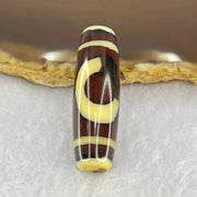 Natural Powerful Tibetan Old Oily Agate Sky Door Serenity 1 Eye Dzi Bead Heavenly Master (Tian Zhu) 一眼天诛 8.78g 38.0 by 12.1mm - Huangs Jadeite and Jewelry Pte Ltd