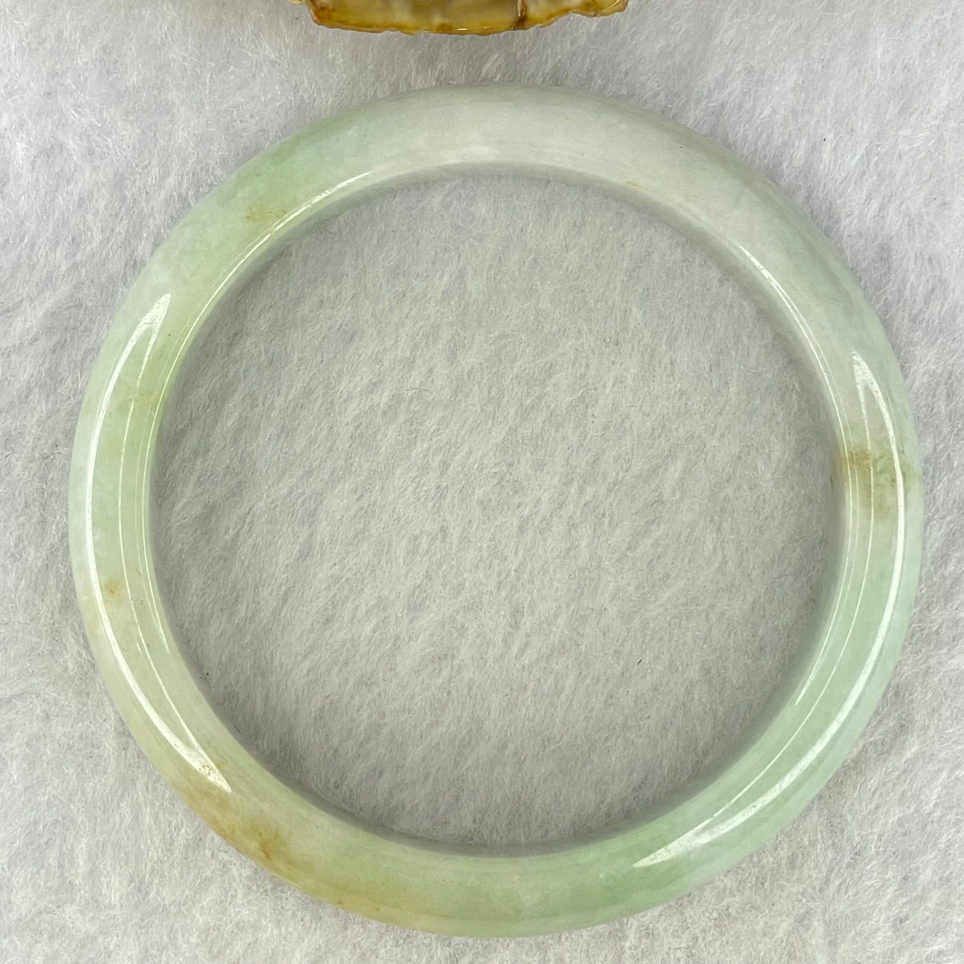 Type A Lavender and Green with Reddish Yellow Jadeite Bangle Internal Diameter 54.7mm 43.06g 12.0 by 7.6mm (Very Slight External Rough) - Huangs Jadeite and Jewelry Pte Ltd