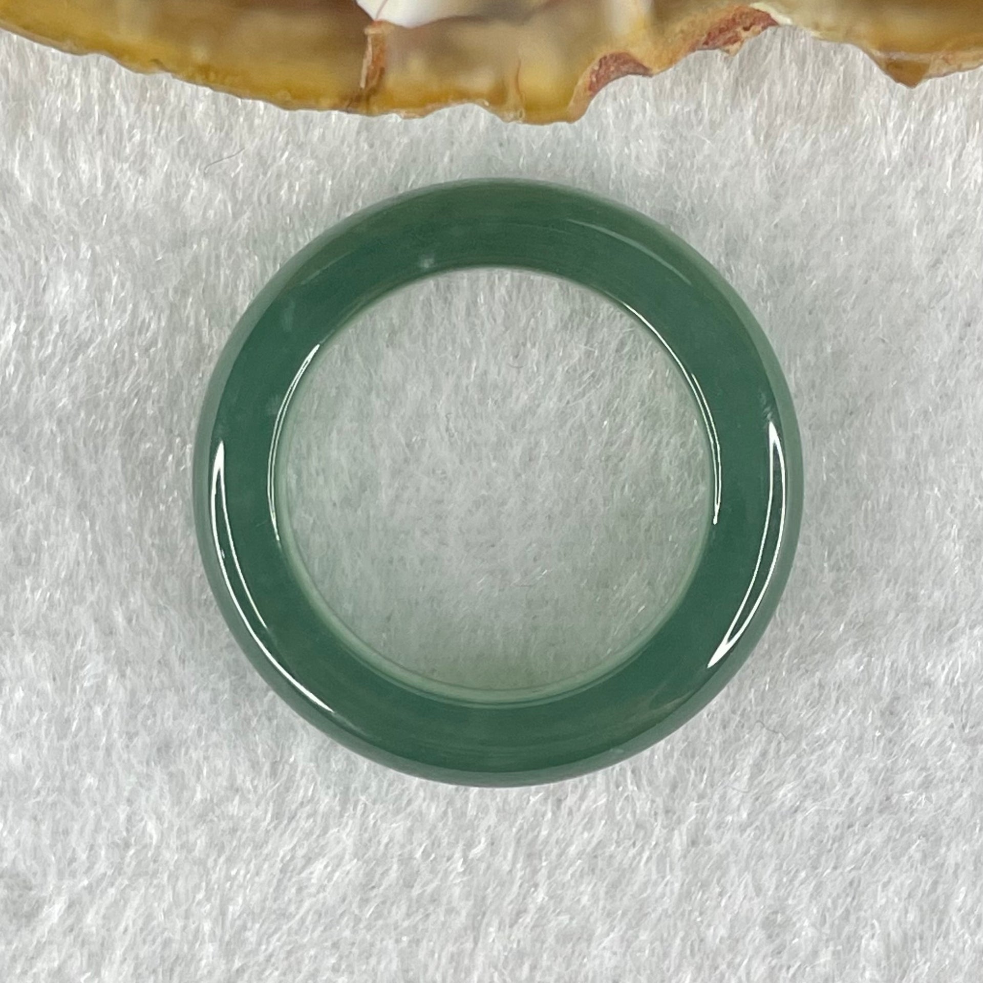 Type A Icy Blueish Green Jadeite Ring 3.86g 5.1 by 4.4mm US7.4 HK16.2 - Huangs Jadeite and Jewelry Pte Ltd