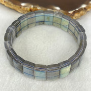 Good Grade Natural Labradorite Shou Pai Bracelet 32.387g 13.4 by 9.0mm 22 pcs - Huangs Jadeite and Jewelry Pte Ltd