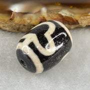 Natural Powerful Tibetan Old Oily Agate Double Bodhi Tree Dzi Bead Heavenly Master (Tian Zhu) 菩提树天珠 5.00g 17.9 by 13.5mm - Huangs Jadeite and Jewelry Pte Ltd