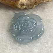 Natural Type A Greyish Lavender Jadeite Lotus Flower Pendant | Bloom Purity, Calm & Elegance Talisman (1.28g | 15.7 x 13.9 x 3.9mm) - Huangs Jadeite and Jewelry Pte Ltd