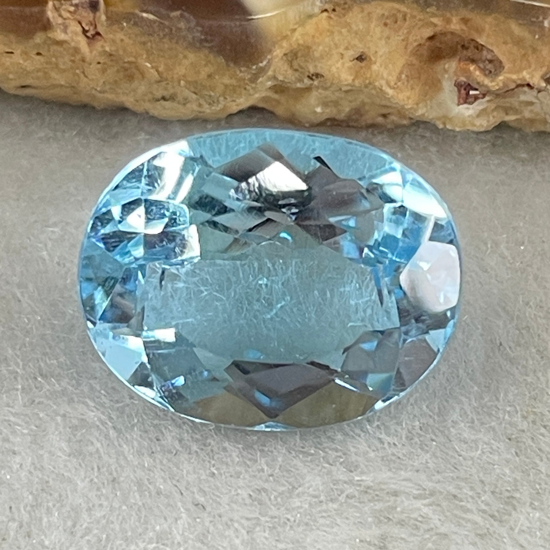 Natural Sky Blue Topaz Oval Shape 10.39ct 14.8 by 11.6 by 7.2mm - Huangs Jadeite and Jewelry Pte Ltd