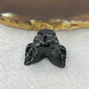 Type A Opaque Black Omphasite Dog Pendant / Charm A货墨翠狗牌 10.94g 20.3 by 19.7 by 24.3 mm - Huangs Jadeite and Jewelry Pte Ltd