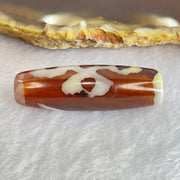 Natural Powerful Tibetan Old Oily Agate 5 Eyes Lightning Dzi Bead Heavenly Master (Tian Zhu) 五眼闪电天珠 8.51g 38.0 by 12.0mm - Huangs Jadeite and Jewelry Pte Ltd