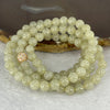 Type A Semi Icy Yellowish Green Jadeite Beads Necklace 98 Beads 7.1mm 57.62g - Huangs Jadeite and Jewelry Pte Ltd