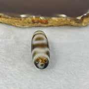 Natural Powerful Tibetan Old Oily Agate Sky Door Serenity 1 Eye Dzi Bead Heavenly Master (Tian Zhu) 一眼天诛 10.09g 37.6 by 13.2mm - Huangs Jadeite and Jewelry Pte Ltd