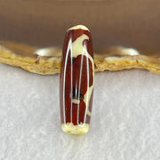 Natural Powerful Tibetan Old Oily Agate Ruyi Dzi Bead Heavenly Master (Tian Zhu) 如意天珠 8.64g 37.8 by 12.1mm - Huangs Jadeite and Jewelry Pte Ltd