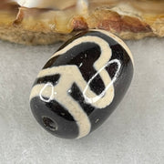 Natural Powerful Tibetan Old Oily Agate Double Bodhi Tree Dzi Bead Heavenly Master (Tian Zhu) 菩提树天珠 4.50g 17.9 by 12.8mm - Huangs Jadeite and Jewelry Pte Ltd