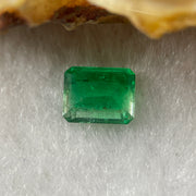 Natural Colombia Green Emerald (Beryl) Cut-Cornered Rectangular step cut 0.75ct 6.4 by 5.2 by 2.8mm - Huangs Jadeite and Jewelry Pte Ltd