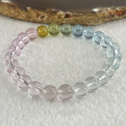 Very Very High Grade Transparent Natural Morganite Beryl Beads Bracelet 15.31g 15.5mm 7.8mm 25 Beads - Huangs Jadeite and Jewelry Pte Ltd