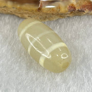 Natural Powerful Tibetan Old Oily Agate 3-Lines Dzi Bead Heavenly Master (Tian Zhu) 三行天诛 3.05g 20.3 by 10.2mm - Huangs Jadeite and Jewelry Pte Ltd