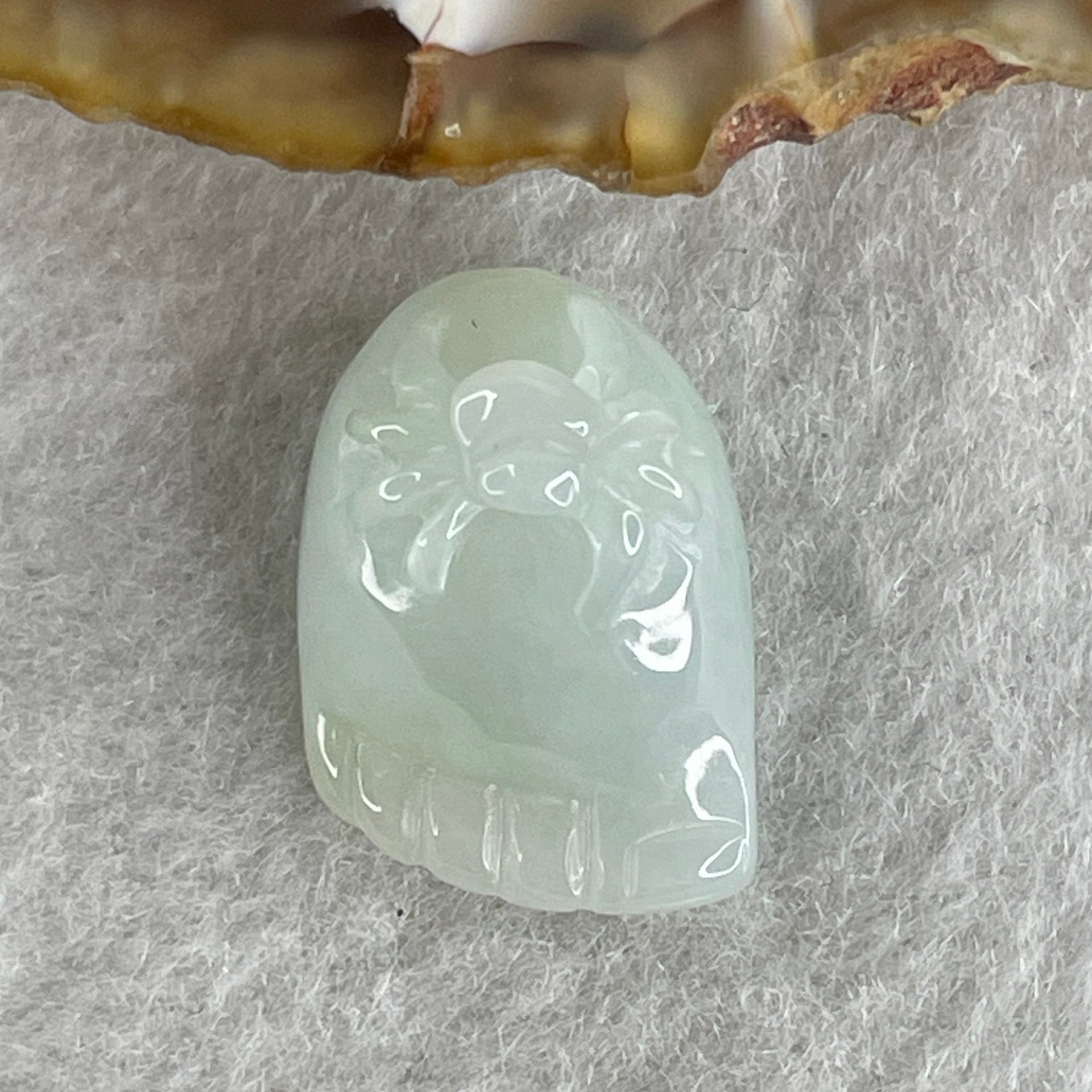 Natural Type A Sky Blue Jadeite Spider on Foot Charm Pendant 3.61g 18.1 by 13.0 by 10.6mm - Huangs Jadeite and Jewelry Pte Ltd