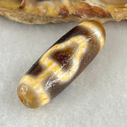 Natural Powerful Tibetan Old Oily Double Bodhi Tree Dzi Bead Heavenly Master (Tian Zhu) 菩提树天珠 3.35g 26.9 by 9.6mm - Huangs Jadeite and Jewelry Pte Ltd