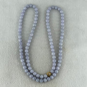 Type A Full Lavender Jadeite Beads Necklace 57.21g 66cm 7.0mm 98 Beads - Huangs Jadeite and Jewelry Pte Ltd