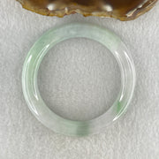 Natural Type A Jelly Light Green Light Lavender Jadeite Bangle 36.45g Inner Diameter 49.3mm 8.6 by 9.5mm (Very Slight Internal Lines) - Huangs Jadeite and Jewelry Pte Ltd