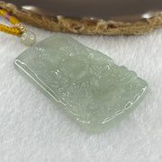 Type A Icy Light Green Jadeite Jambhala Pendant 33.06g 58.4 by 36.6 by 6.0mm - Huangs Jadeite and Jewelry Pte Ltd
