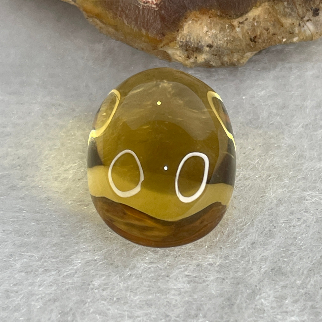 Certified Natural Yellow Citrine Loose Cabochon Stone | Massive 17.60 Carat Investment Grade | Flawless 18.0x13.0x10.2mm Oval "Solar Fire" High-Dome Custom Jewelry Setting Gemstone