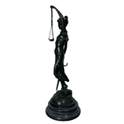 Antique European Handmade Bronze Lady of Justice Display 3,071.9g 148.0 by 148.0 by 422.0mm - Huangs Jadeite and Jewelry Pte Ltd