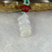 Type A Lavender Jadeite Bamboo Pendent 5.95g 27.4 by 14.6 by 4.5mm - Huangs Jadeite and Jewelry Pte Ltd