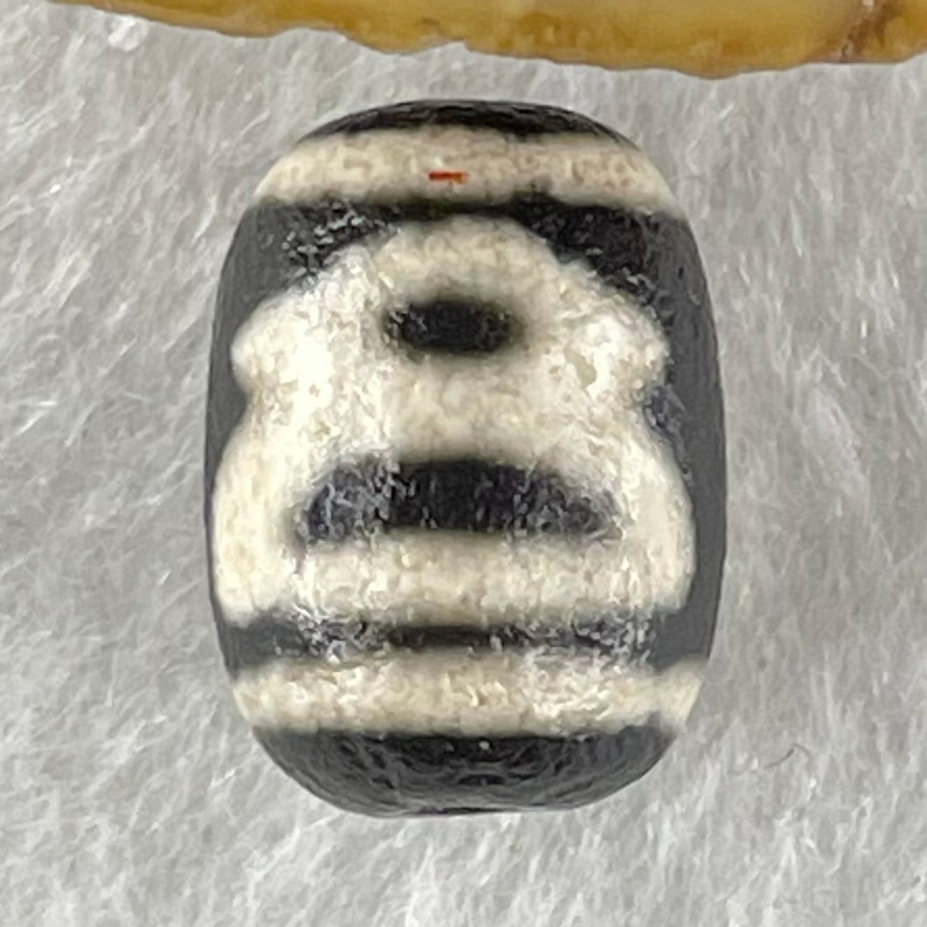 Natural Powerful Tibetan Old Oily Agate Double Cai Shen Dzi Bead Heavenly Master (Tian Zhu) 财神长天珠 2.10g 13.6 by 9.9mm - Huangs Jadeite and Jewelry Pte Ltd