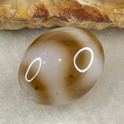 Natural Powerful Tibetan Old Oily Agate Tiger Tooth Daluo Dzi Bead Heavenly Master (Tian Zhu) 2.84g 14.5 by 12.0mm - Huangs Jadeite and Jewelry Pte Ltd