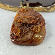 Grand Master Type A Red Jadeite Fire Dragon with Wheel 105.84g 81.5 by 47.0 by 17.5mm - Huangs Jadeite and Jewelry Pte Ltd