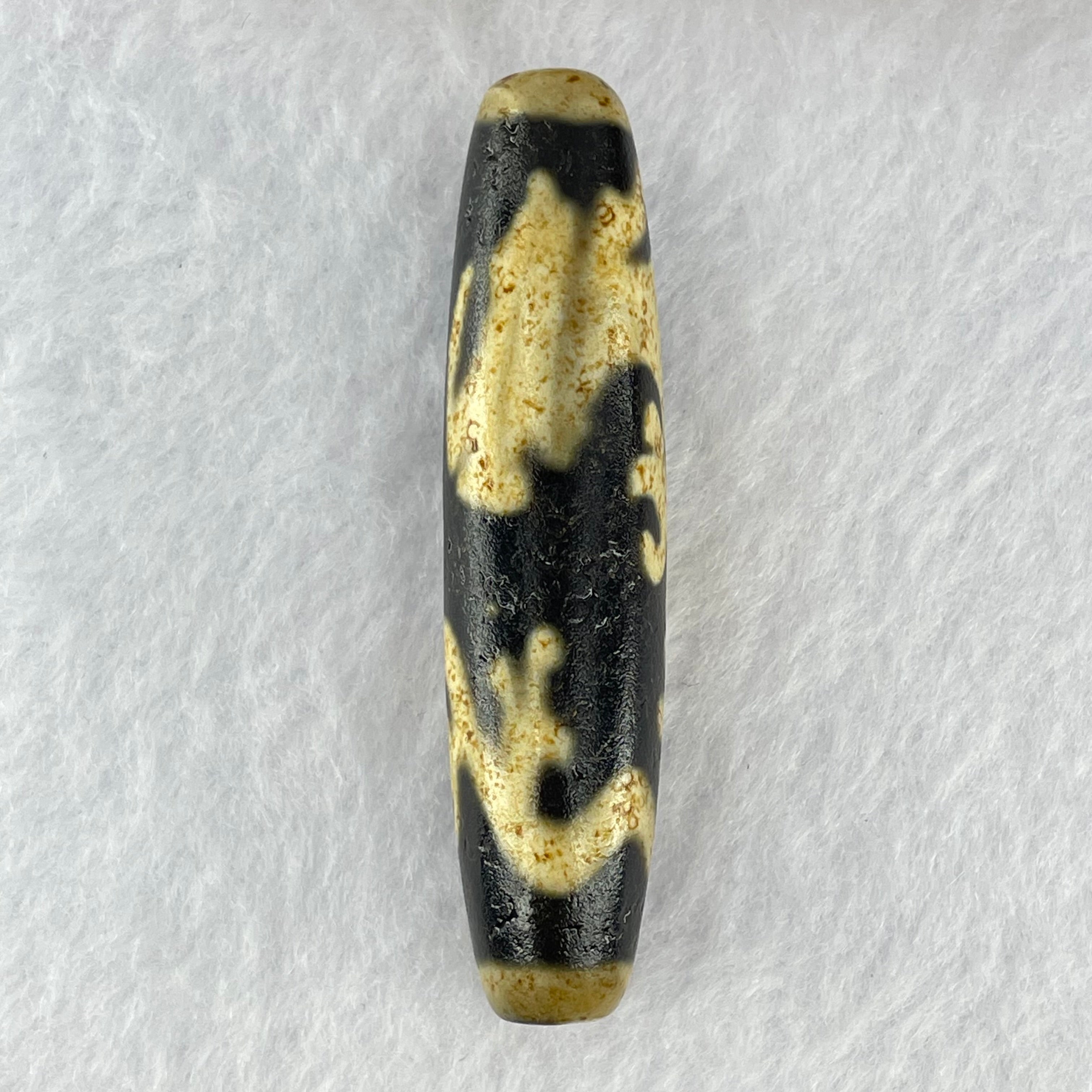 天然强力西藏老油性玛瑙龙天珠天师（天珠）龙天珠17.78 克59.5 x