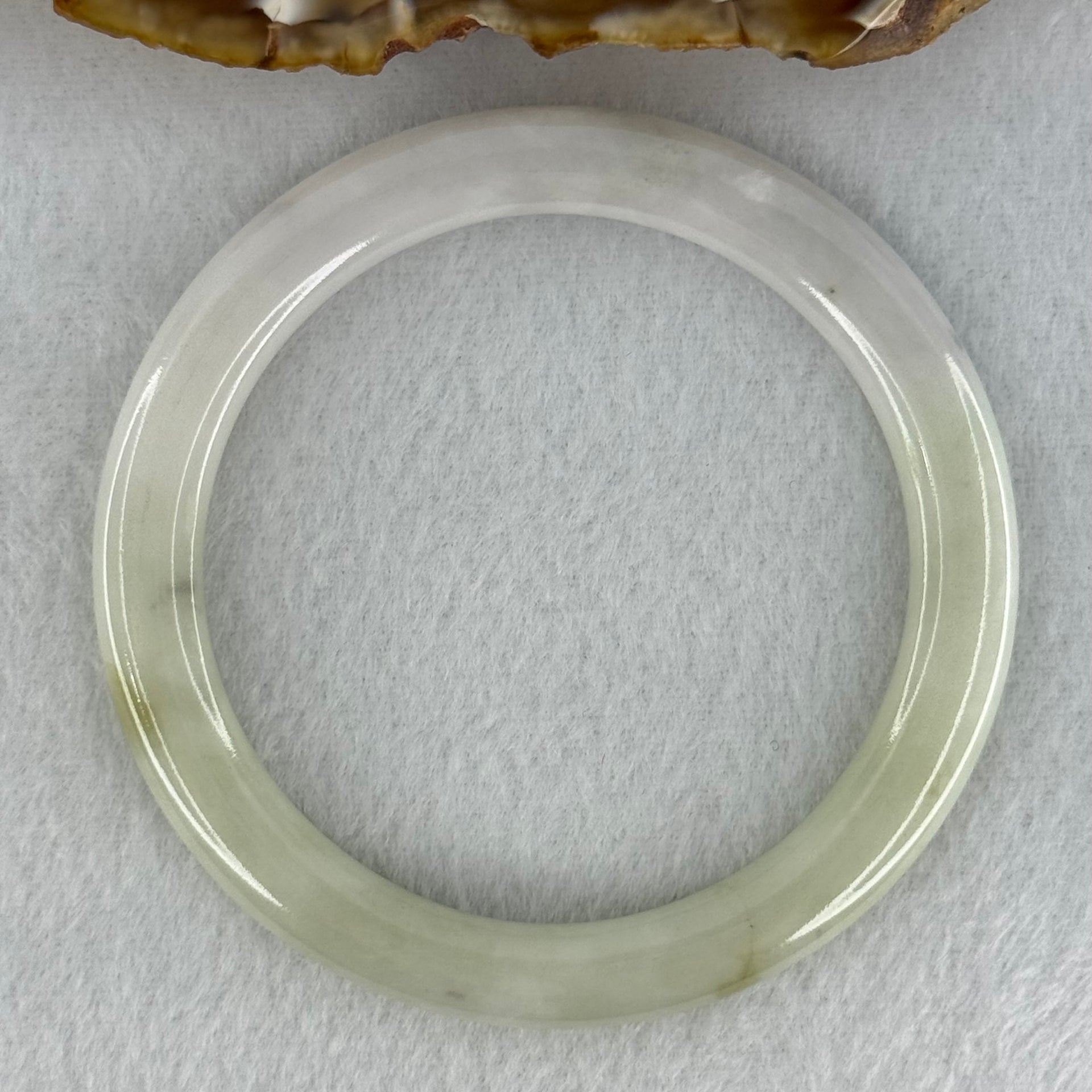 Type A Light Lavender and Light Green Jadeite Bangle Internal Diameter 55.1mm 28.89g 6.4 by 8.8mm (Very Slight Internal Line) - Huangs Jadeite and Jewelry Pte Ltd