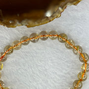 Natural Golden Rutilated Quartz Beads 天然金发水晶手链 12.90g 15cm 7.4mm 26 Beads - Huangs Jadeite and Jewelry Pte Ltd