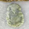 Type A Lavender Green Yellow Jadeite Cai Shen God Of Fortune Pendant 50.75g 37.3 by 52.3 by 12.7mm - Huangs Jadeite and Jewelry Pte Ltd