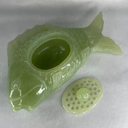 Natural-Green-Serpentine-Carp-Fish-Pot-Display-2,525.3g-250.0-by-150.0-by-105.0mm
