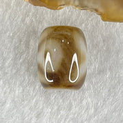 Natural Powerful Tibetan Old Oily Dark Brown with White Agate Patina Guiren Tairen Human Dzi Bead Totem Amulet Heavenly Master (Tian Zhu) 贵人天诛 2.70g 13.6 by 10.7mm - Huangs Jadeite and Jewelry Pte Ltd