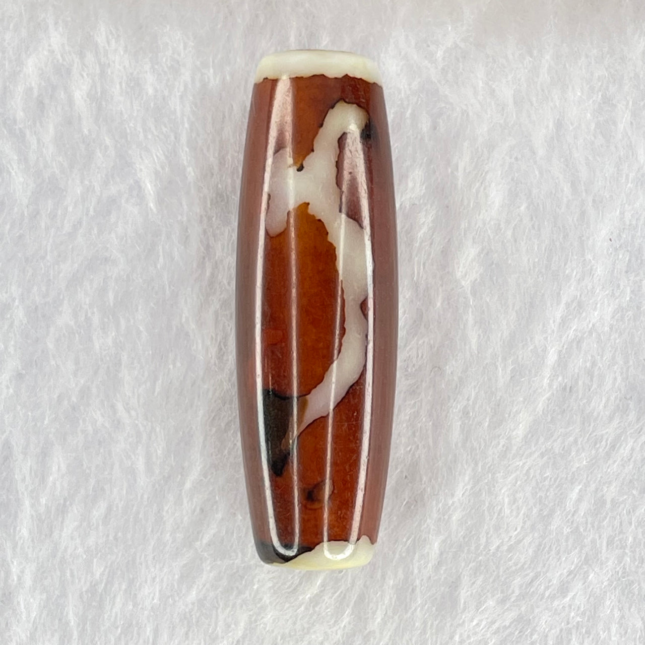 Natural Powerful Tibetan Old Oily Agate Ruyi Dzi Bead Heavenly Master (Tian Zhu) 如意天珠 8.68g 37.8 by 12.0mm - Huangs Jadeite and Jewelry Pte Ltd